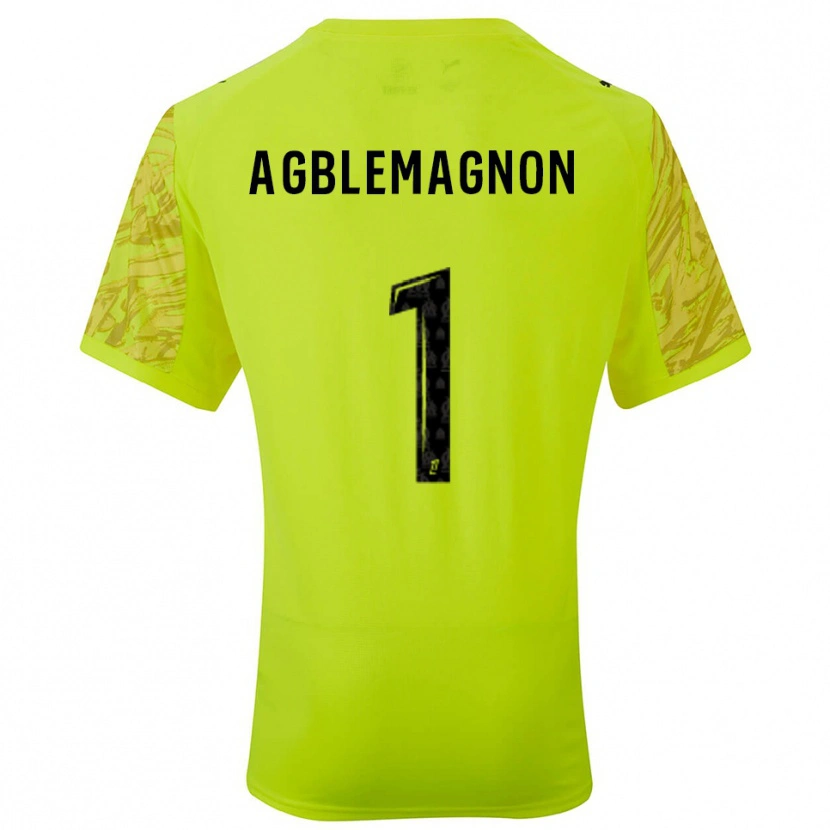Danxen Enfant Jordan Agblemagnon #1 Maillot de Gardien Vert Fluo Noir 2025/26 T-shirt