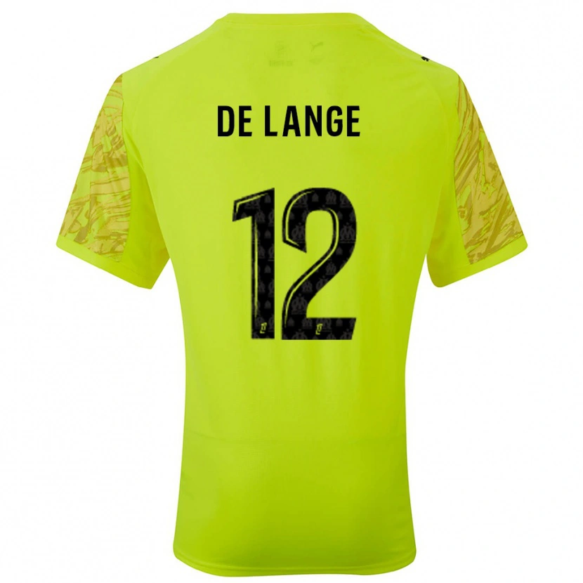 Danxen Enfant Jeffrey de Lange #12 Maillot de Gardien Vert Fluo Noir 2025/26 T-shirt