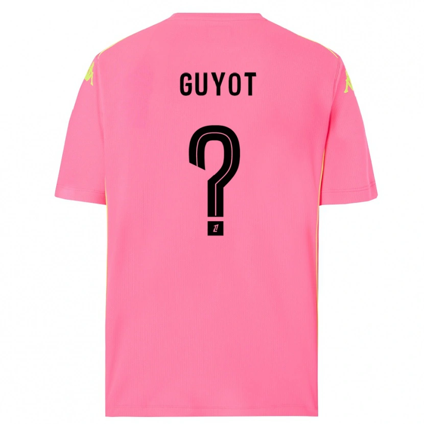 Danxen Enfant Loucas Guyot #0 Maillot de Gardien Rose Fluo Noir 2025/26 T-shirt