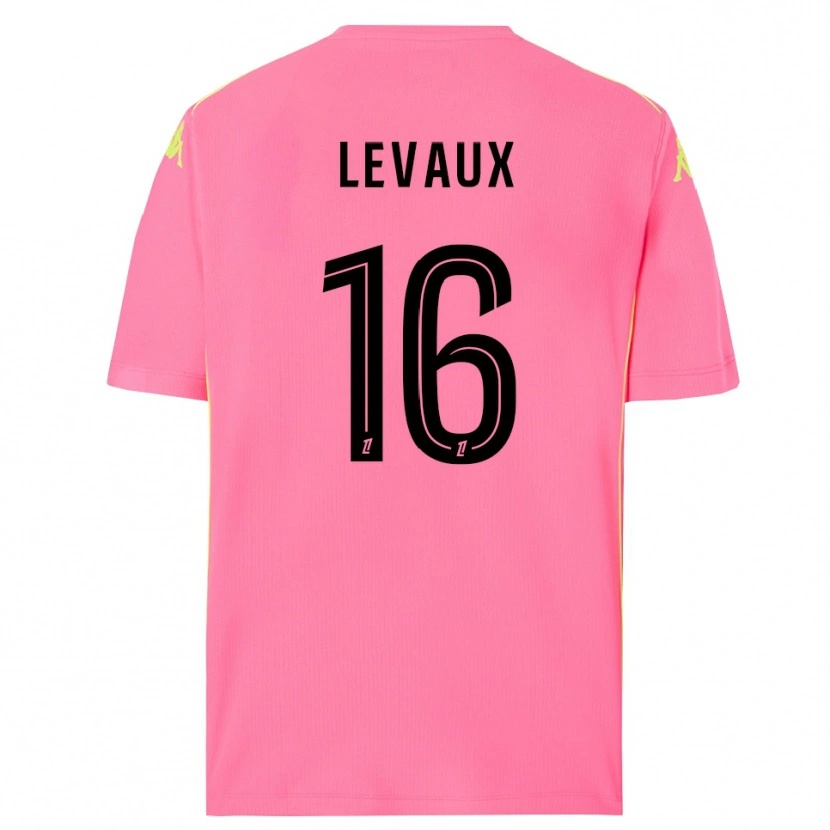 Danxen Enfant Lana Levaux #16 Maillot de Gardien Rose Fluo Noir 2025/26 T-shirt