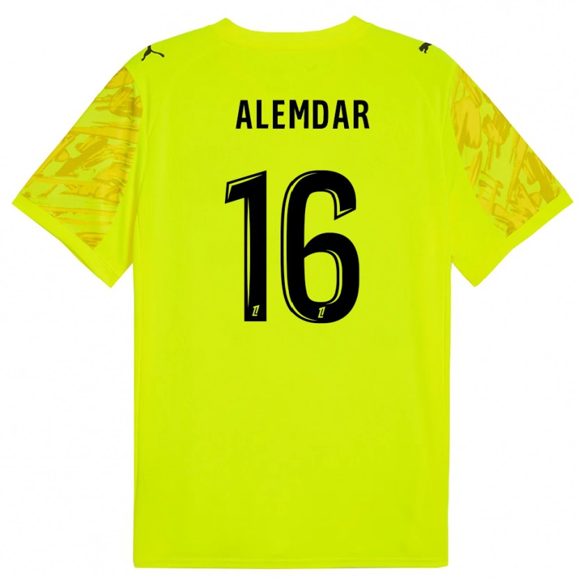 Danxen Enfant Doğan Alemdar #16 Maillot de Gardien Vert Fluo Jaune 2025/26 T-shirt