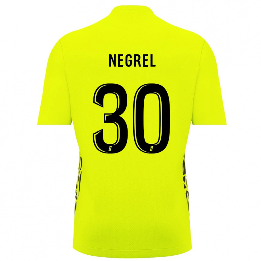 Danxen Enfant Tom Negrel #30 Maillot de Gardien Vert Fluorescent 2025/26 T-shirt