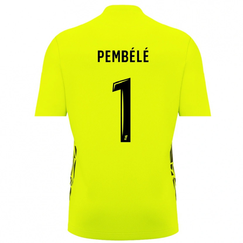 Danxen Enfant Willange Pembélé #1 Maillot de Gardien Vert Fluorescent 2025/26 T-shirt