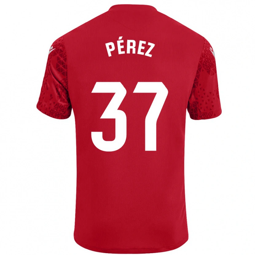 Danxen Enfant David Pérez #37 Maillot de Gardien Rouge Blanc 2025/26 T-shirt