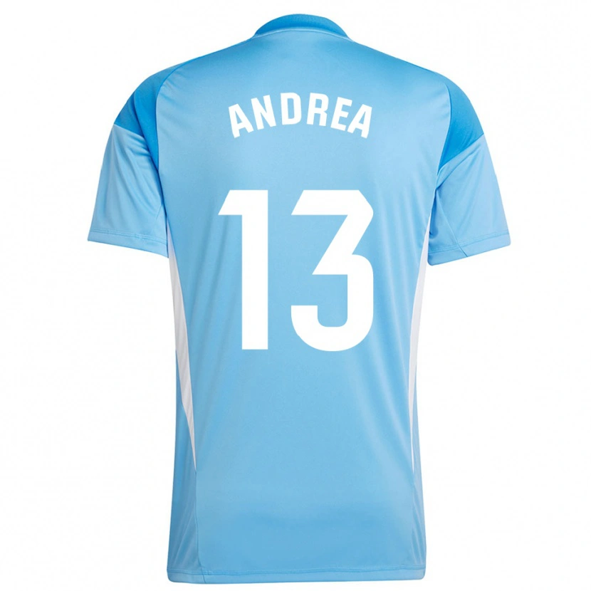 Danxen Enfant Andrea Romero Burgos #13 Maillot de Gardien Bleu Ciel Blanc 2025/26 T-shirt