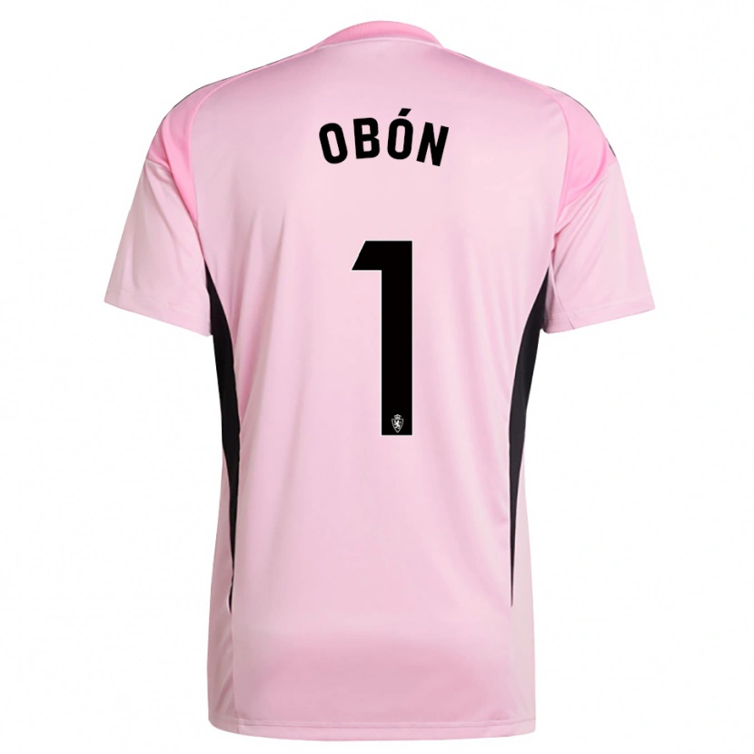 Danxen Enfant Manuel Obón #1 Maillot de Gardien Rose Clair Noir 2025/26 T-shirt