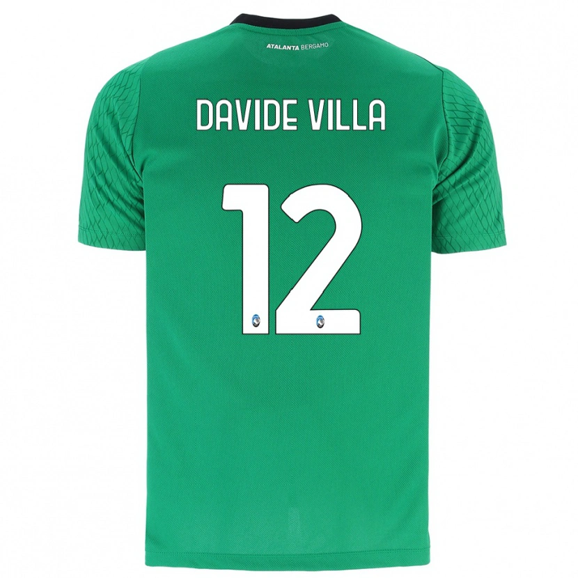 Danxen Enfant Matteo Davide Villa #12 Maillot de Gardien Vert Émeraude 2025/26 T-shirt