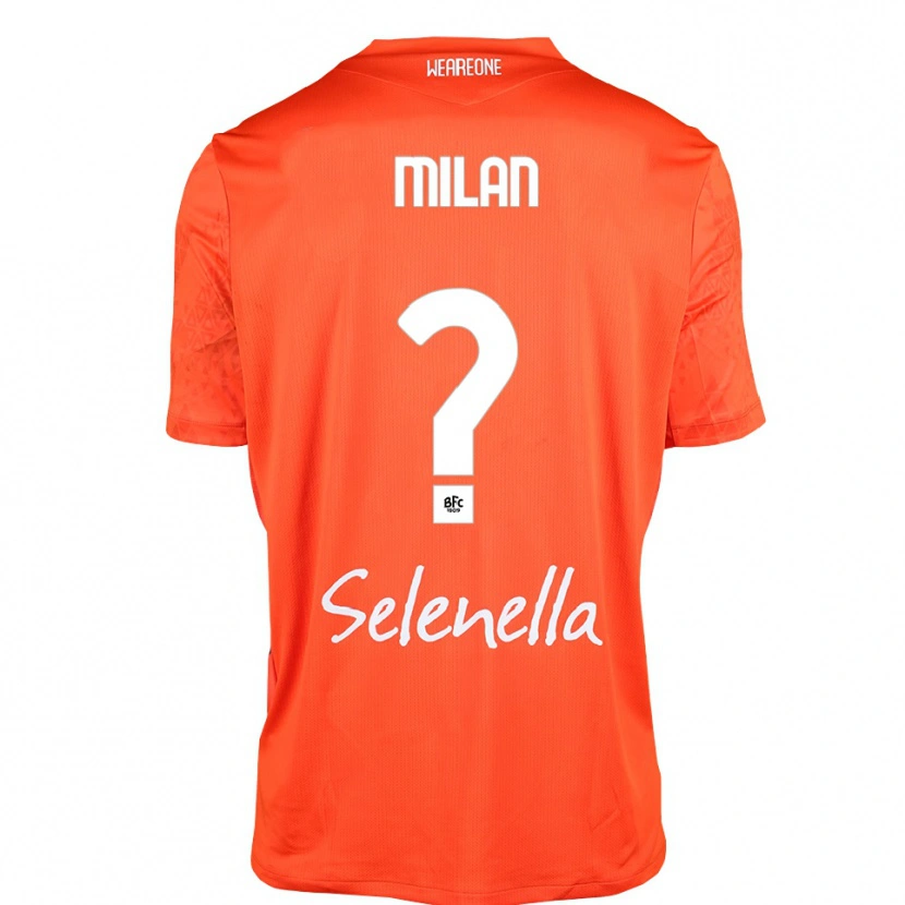 Danxen Enfant Riccardo Milan #0 Maillot de Gardien Orange Noir Blanc 2025/26 T-shirt