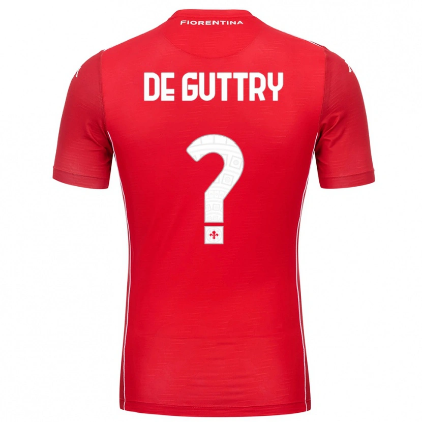 Danxen Enfant Elia De Guttry #0 Maillot de Gardien Rouge Blanc 2025/26 T-shirt