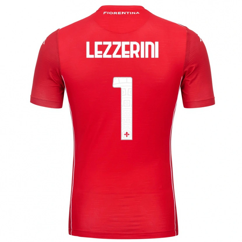 Danxen Enfant Luca Lezzerini #1 Maillot de Gardien Rouge Blanc 2025/26 T-shirt
