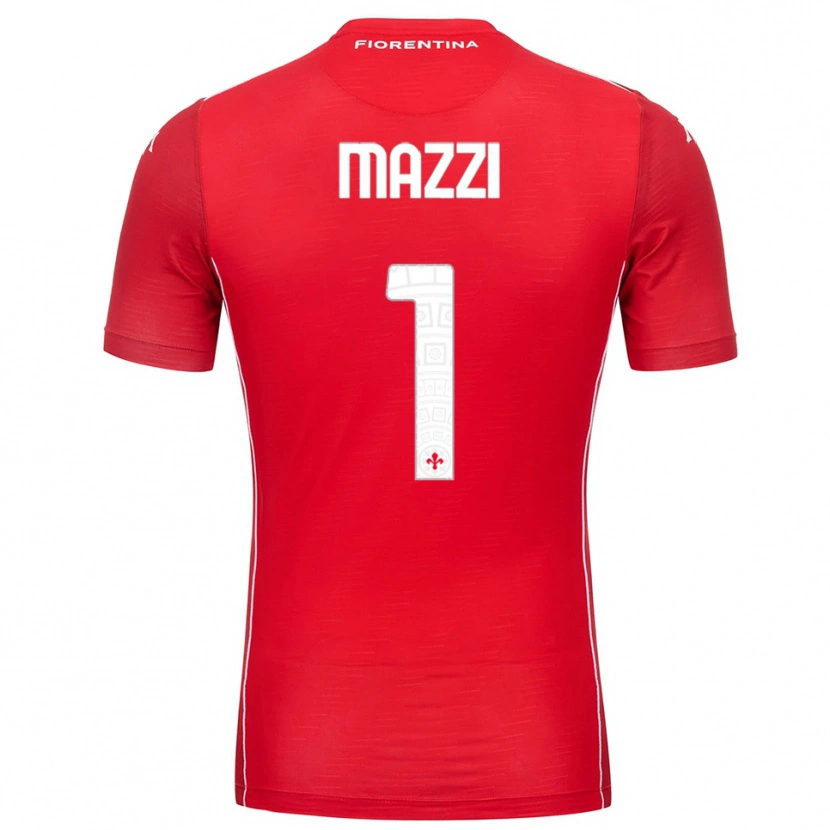 Danxen Enfant Tommaso Mazzi #1 Maillot de Gardien Rouge Blanc 2025/26 T-shirt