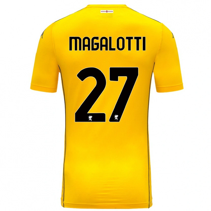 Danxen Enfant Gabriele Magalotti #27 Maillot de Gardien Jaune Foncé Noir 2025/26 T-shirt