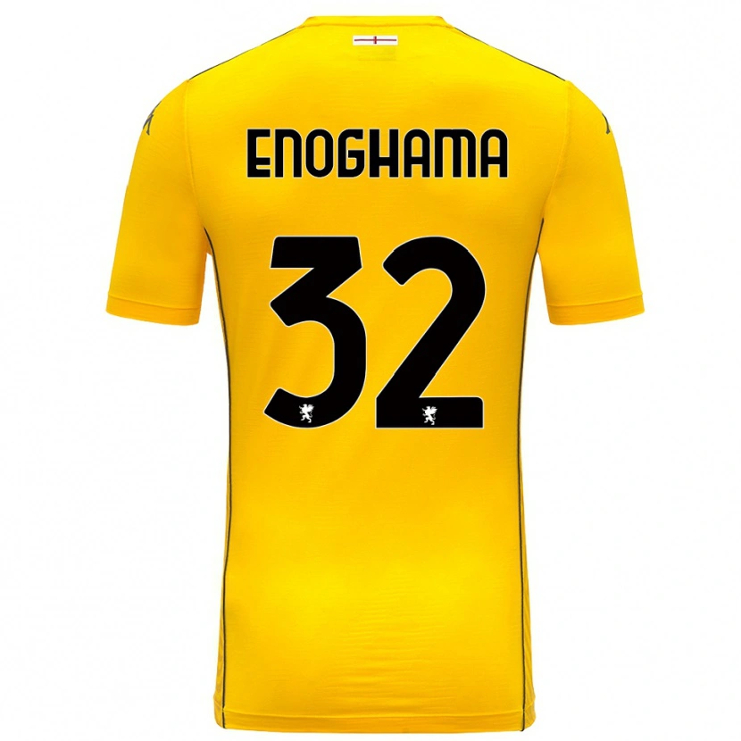 Danxen Enfant Isaac Enoghama #32 Maillot de Gardien Jaune Foncé Noir 2025/26 T-shirt