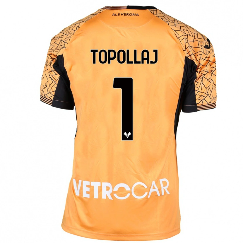Danxen Enfant Mark Topollaj #1 Maillot de Gardien Orange Noir Blanc 2025/26 T-shirt