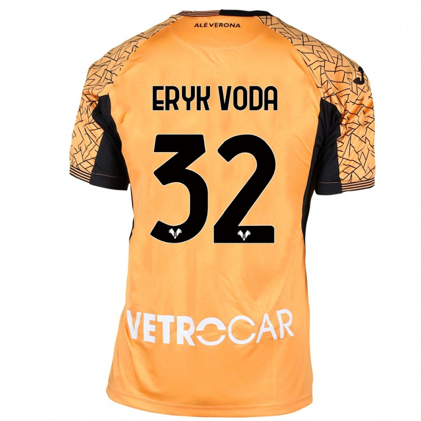 Danxen Enfant Eryk Vodă #32 Maillot de Gardien Orange Noir Blanc 2025/26 T-shirt