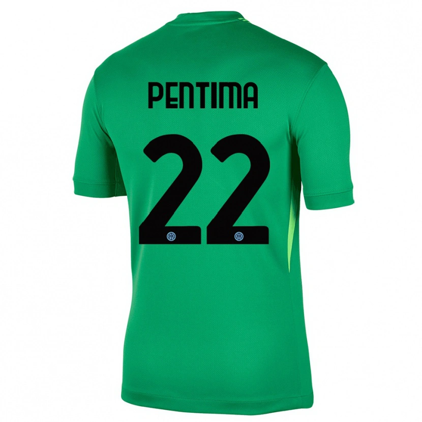Danxen Enfant Alessandro Pentima #22 Maillot de Gardien Vert Clair Noir 2025/26 T-shirt