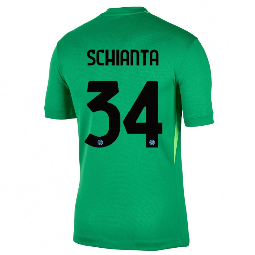 Danxen Enfant Valentina Schianta #34 Maillot de Gardien Vert Clair Noir 2025/26 T-shirt
