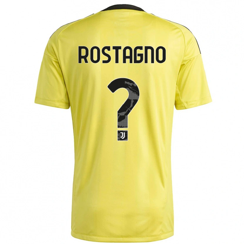 Danxen Enfant Alberto Rostagno #0 Maillot de Gardien Blanc Jaune 2025/26 T-shirt