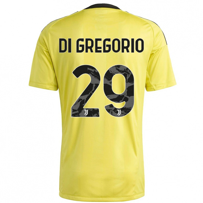 Danxen Enfant Michele Di Gregorio #29 Maillot de Gardien Blanc Jaune 2025/26 T-shirt