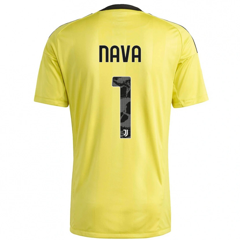Danxen Enfant Sebastiano Nava #1 Maillot de Gardien Blanc Jaune 2025/26 T-shirt