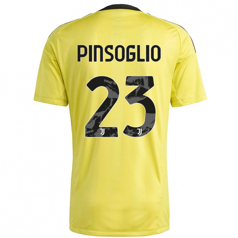 Danxen Enfant Carlo Pinsoglio #23 Maillot de Gardien Blanc Jaune 2025/26 T-shirt