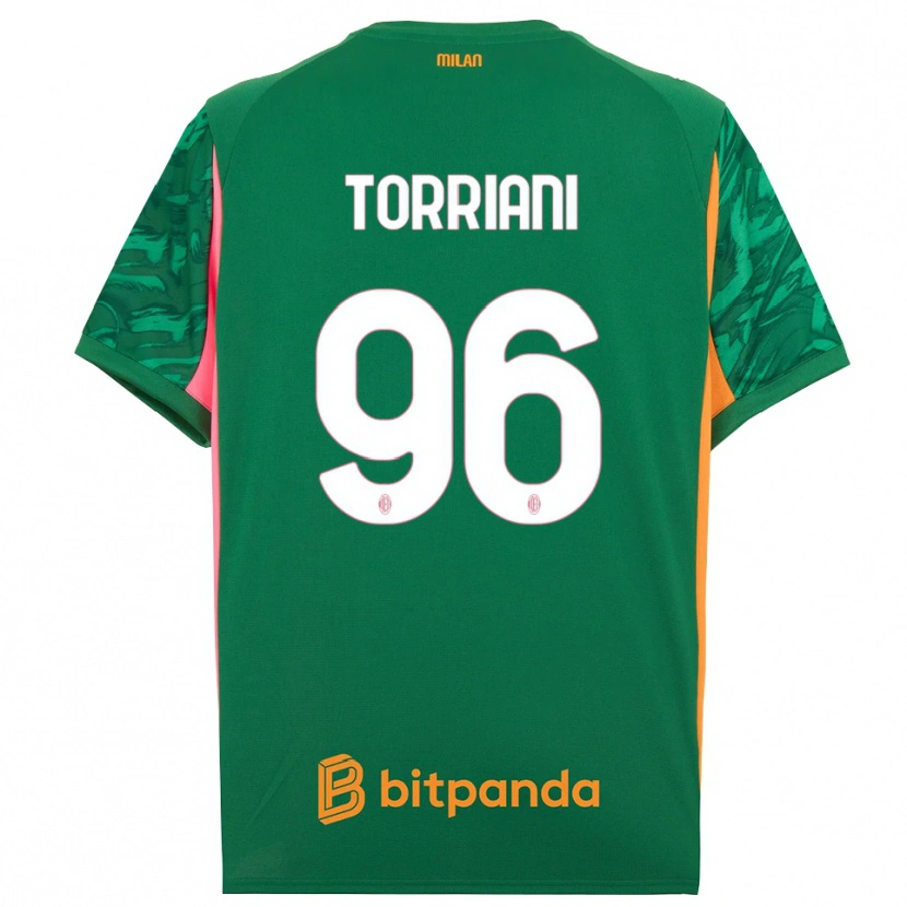 Danxen Enfant Lorenzo Torriani #96 Maillot de Gardien Vert Orange Rose 2025/26 T-shirt