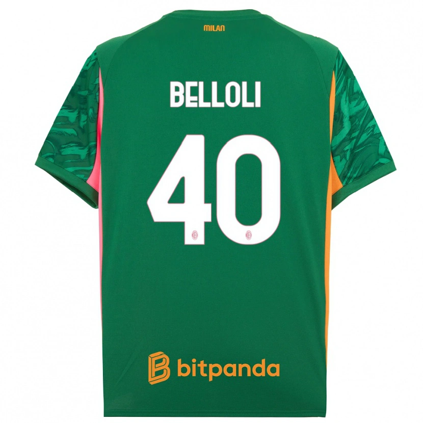 Danxen Enfant Sofia Belloli #40 Maillot de Gardien Vert Orange Rose 2025/26 T-shirt