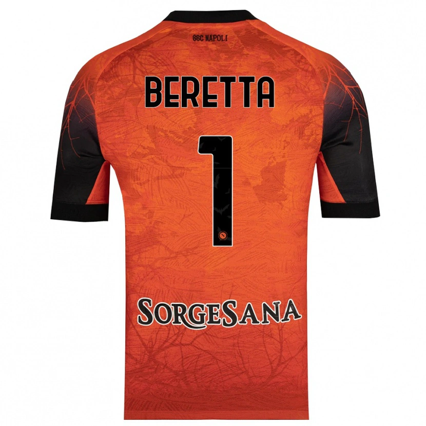 Danxen Enfant Beatrice Beretta #1 Maillot de Gardien Orange Rouge Noir 2025/26 T-shirt