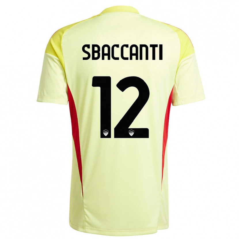 Danxen Enfant Christian Sbaccanti #12 Maillot de Gardien Jaune Clair Orange 2025/26 T-shirt
