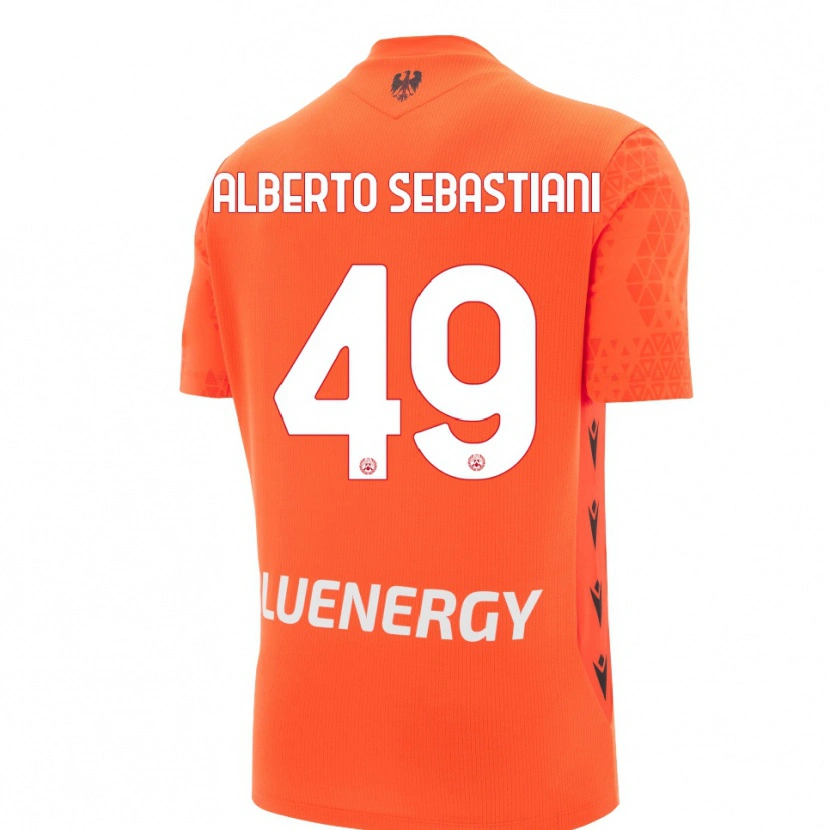 Danxen Enfant José Alberto Sebastiani #49 Maillot de Gardien Rouge Orange Noir 2025/26 T-shirt