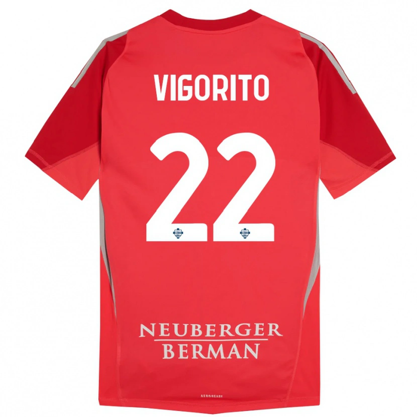 Danxen Enfant Mauro Vigorito #22 Maillot de Gardien Gris Rouge 2025/26 T-shirt