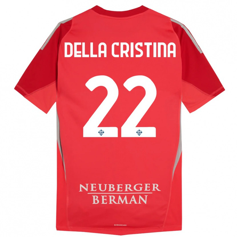 Danxen Enfant Stefano Della Cristina #22 Maillot de Gardien Gris Rouge 2025/26 T-shirt