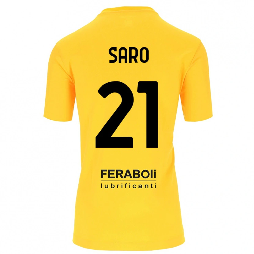 Danxen Enfant Gianluca Saro #21 Maillot de Gardien Jaune Noir 2025/26 T-shirt