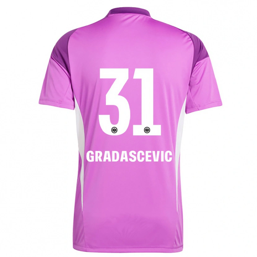 Danxen Enfant Meris Gradascevic #31 Maillot de Gardien Blanc Lilas 2025/26 T-shirt