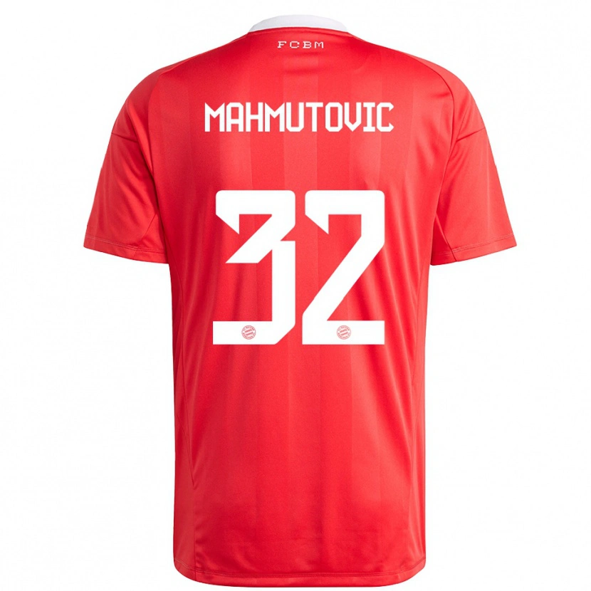 Danxen Enfant Ena Mahmutovic #32 Maillot de Gardien Rouge Blanc 2025/26 T-shirt
