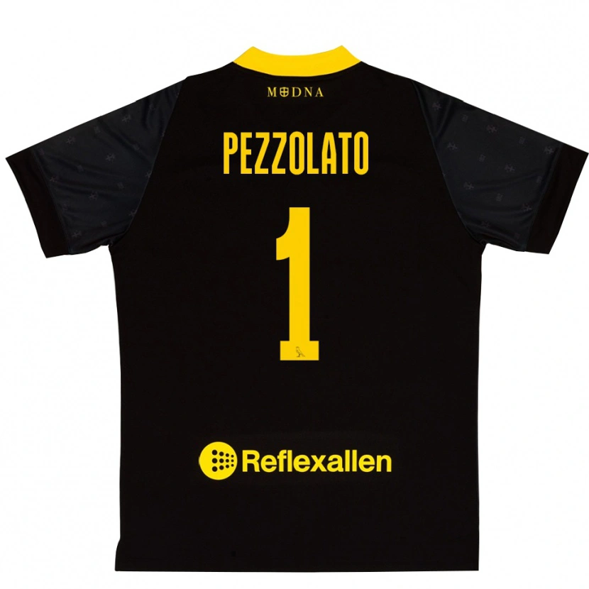 Danxen Enfant Michele Pezzolato #1 Maillot de Gardien Noir Jaune 2025/26 T-shirt