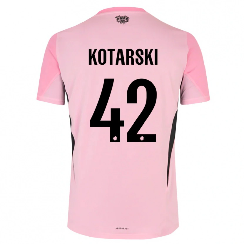 Danxen Enfant Dominik Kotarski #42 Maillot de Gardien Noir Rose 2025/26 T-shirt