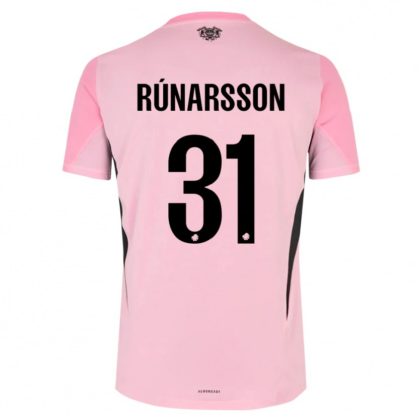 Danxen Enfant Rúnar Alex Rúnarsson #31 Maillot de Gardien Noir Rose 2025/26 T-shirt