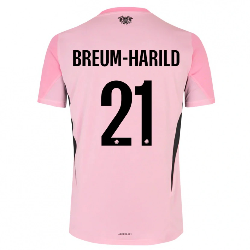 Danxen Enfant Tobias Breum-Harild #21 Maillot de Gardien Noir Rose 2025/26 T-shirt