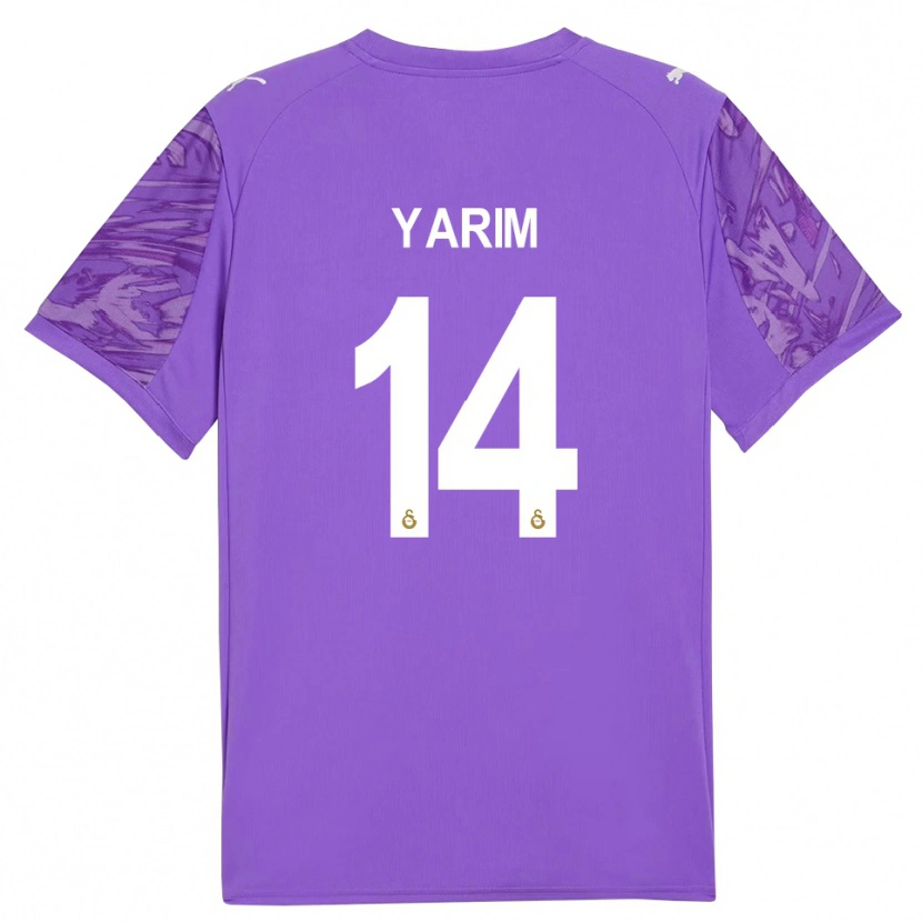 Danxen Enfant Esra Yarım #14 Maillot de Gardien Blanc Violet 2025/26 T-shirt