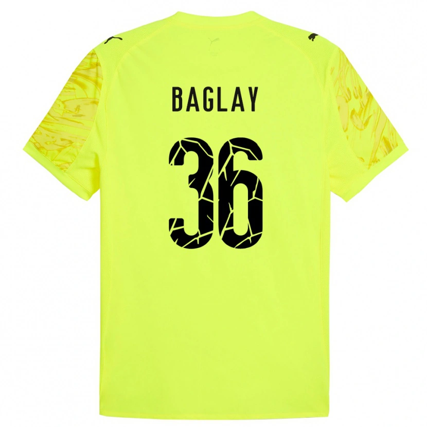 Danxen Enfant Rostyslav Baglay #36 Maillot de Gardien Vert Jaune 2025/26 T-shirt