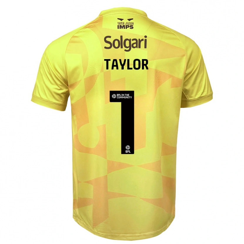 Danxen Homme Jaden Taylor #1 Maillot de Gardien Noir Jaune 2025/26 T-shirt