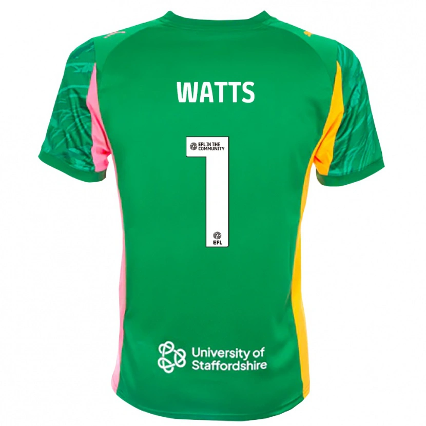 Danxen Homme Connie Watts #1 Maillot de Gardien Orange Vert Rose 2025/26 T-shirt