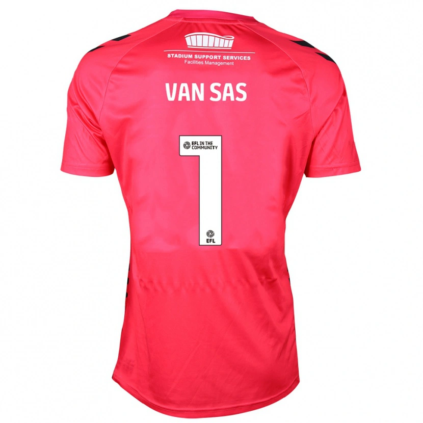 Danxen Homme Mikki van Sas #1 Maillot de Gardien Blanc Rouge 2025/26 T-shirt