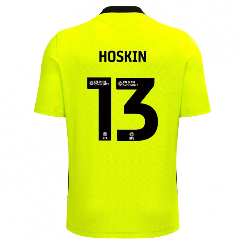 Danxen Homme Owen Hoskin #13 Maillot de Gardien Noir Jaune 2025/26 T-shirt