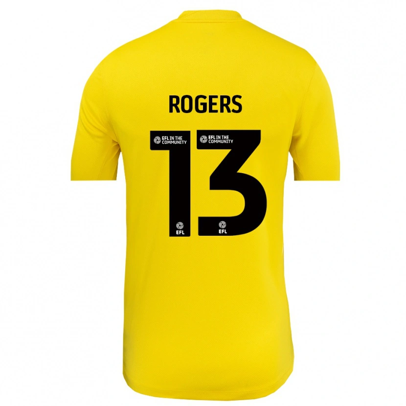 Danxen Homme Hayden Rogers #13 Maillot de Gardien Noir Jaune 2025/26 T-shirt