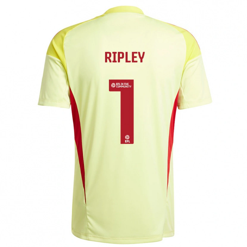 Danxen Homme Connor Ripley #1 Maillot de Gardien Jaune Pâle 2025/26 T-shirt