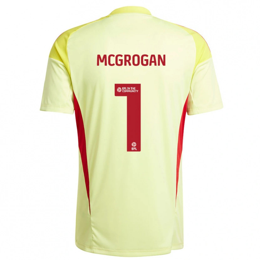 Danxen Homme Emily Mcgrogan #1 Maillot de Gardien Jaune Pâle 2025/26 T-shirt