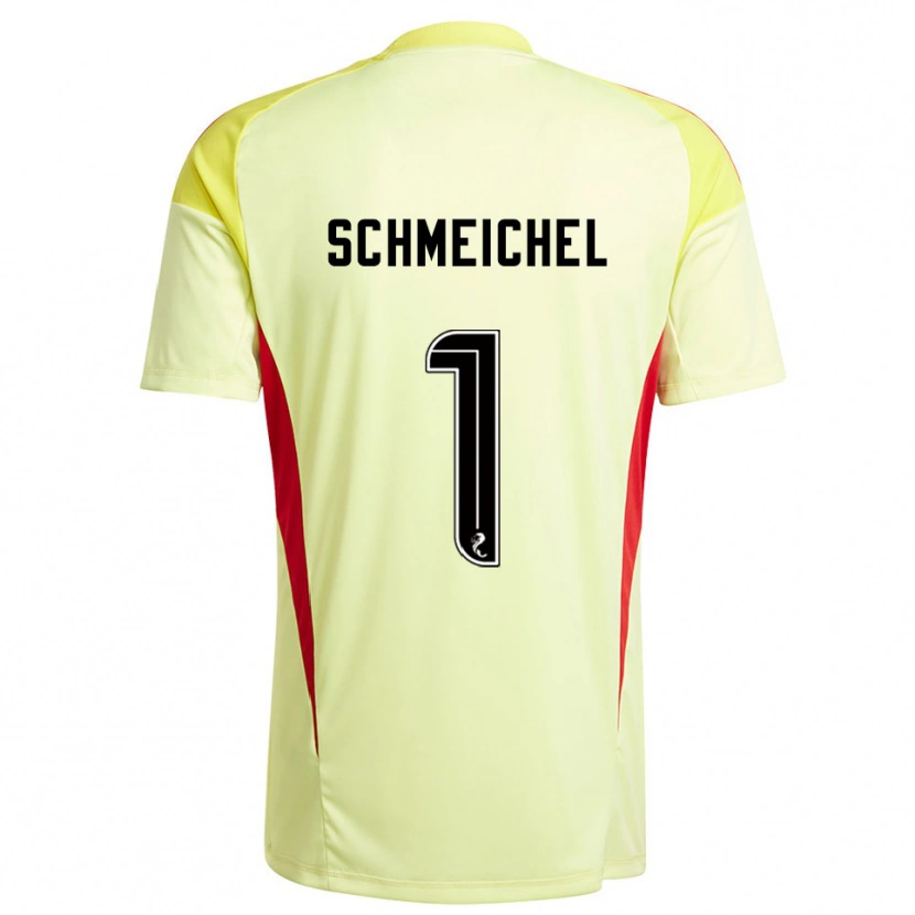 Danxen Homme Kasper Schmeichel #1 Maillot de Gardien Rouge Jaune 2025/26 T-shirt