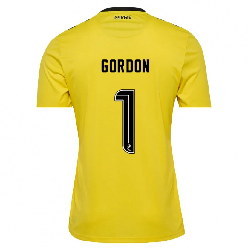 Danxen Homme Craig Gordon #1 Maillot de Gardien Noir Rouge Jaune 2025/26 T-shirt